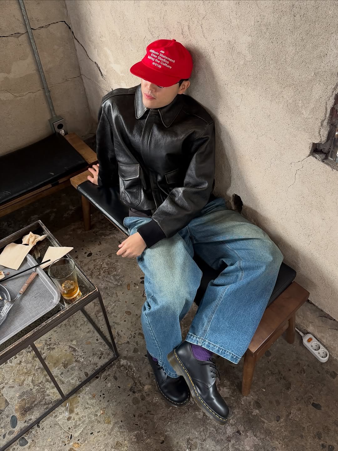 Photo by Euisun Sim 심의선 on October 22, 2025. May be an image of duffle coat, hat, mannequin and text.