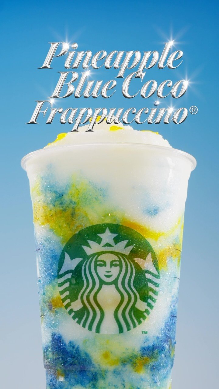 starbuckskorea 게시물 이미지: ⠀
파인애플과 코코넛, 청량한 블루 파우더를 더한 
파인애플 블루 코코 프라푸치노를...