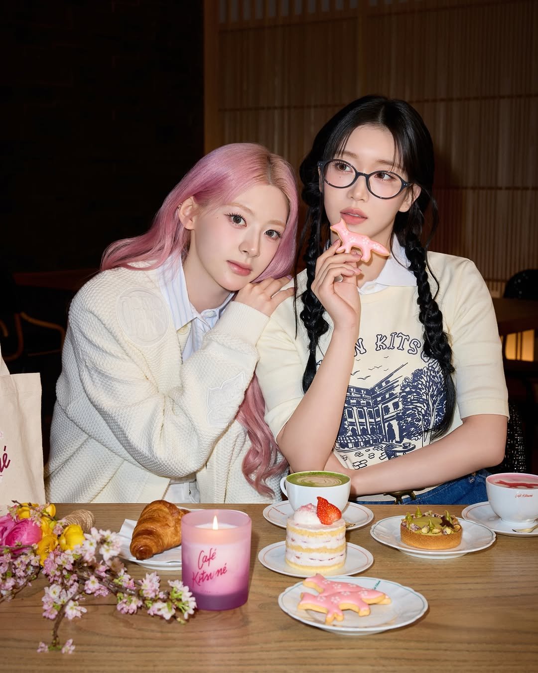 Photo shared by STAYC(스테이씨) on March 23, 2026 tagging @cafekitsune, @i.m.princesseun, and @baesuminiee. May be an image of ‎text that says '‎کار KITS dI e 2 حی Cafe tmne in ዳ ne‎'‎.