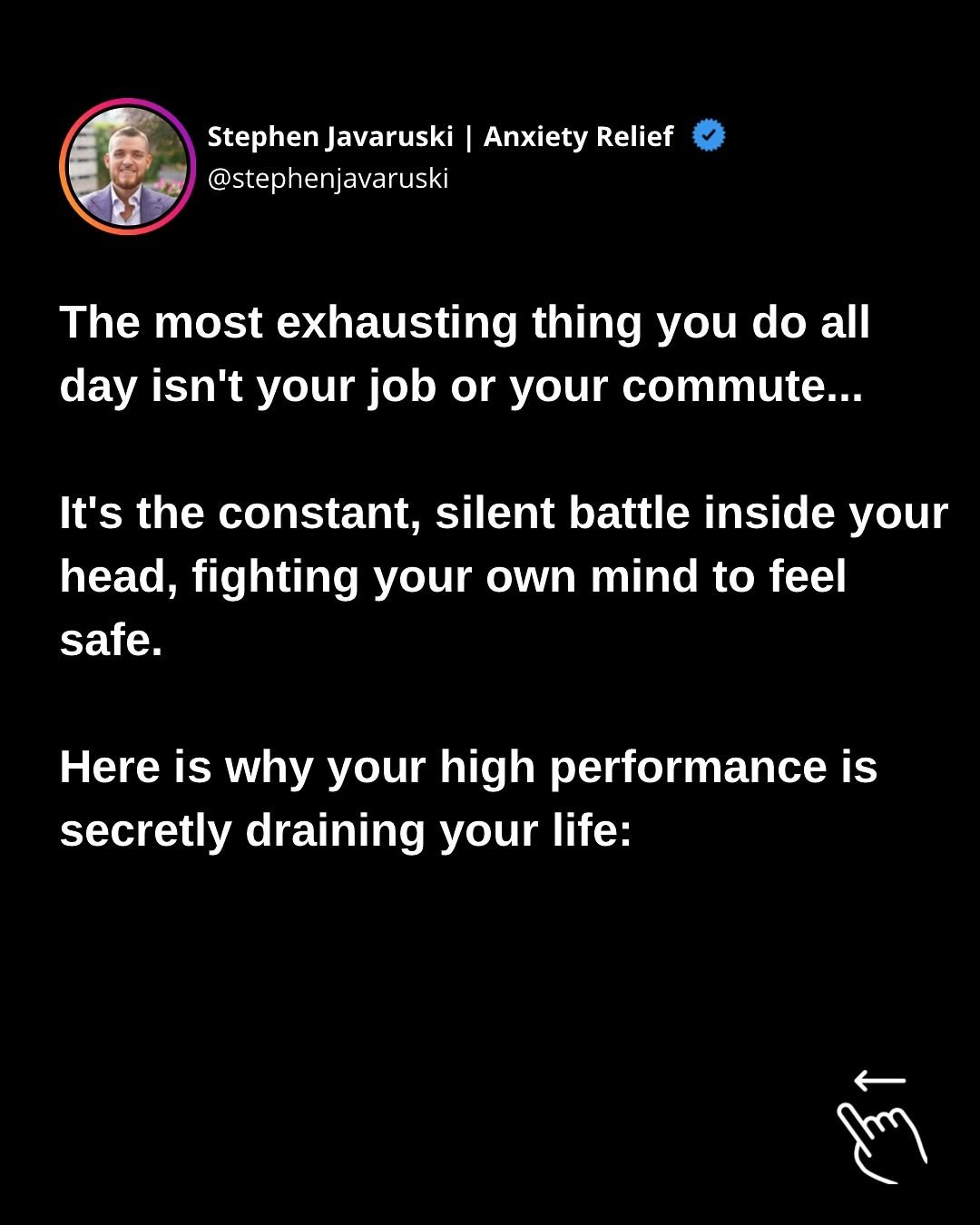 stephenjavaruski 게시물 이미지: Fatigue and exhaustion that stem from anxiety...