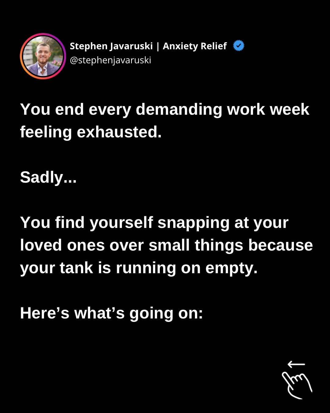 stephenjavaruski 게시물 이미지: The root of your exhaustion may not be your...