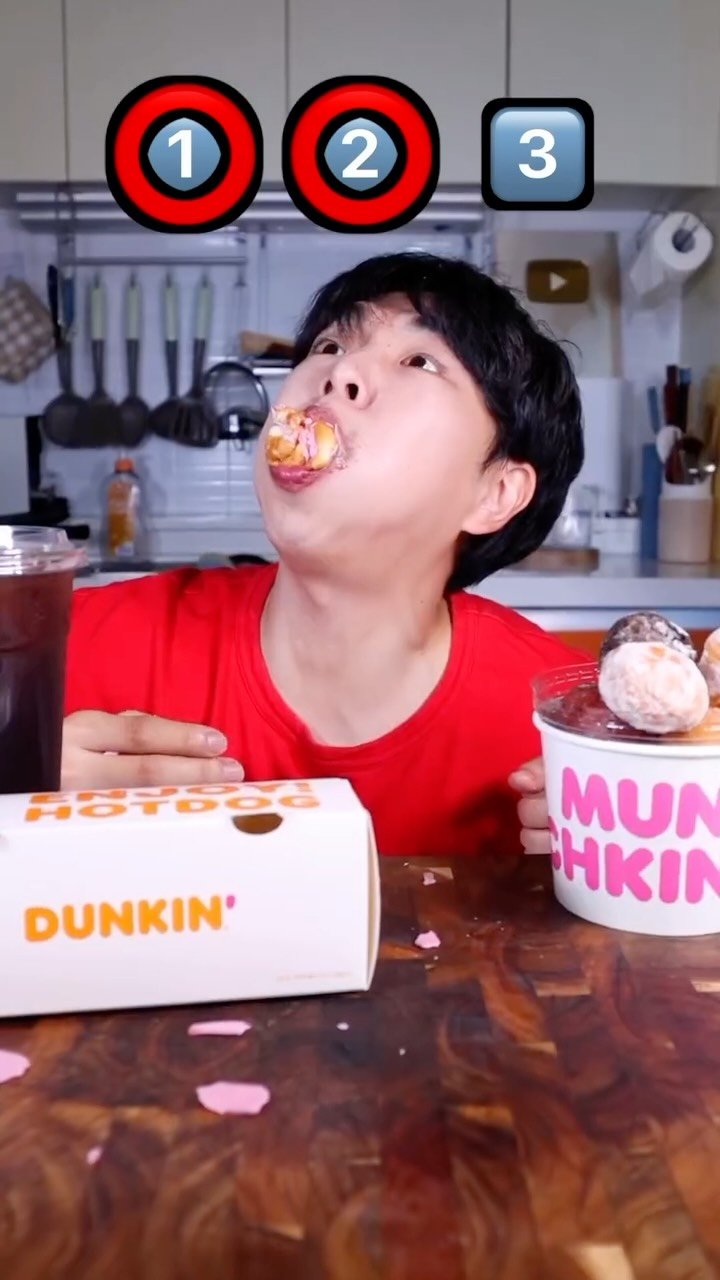 stoneychoi 게시물 이미지: Dunkin ramdon bite #challenge #mukbang #food
