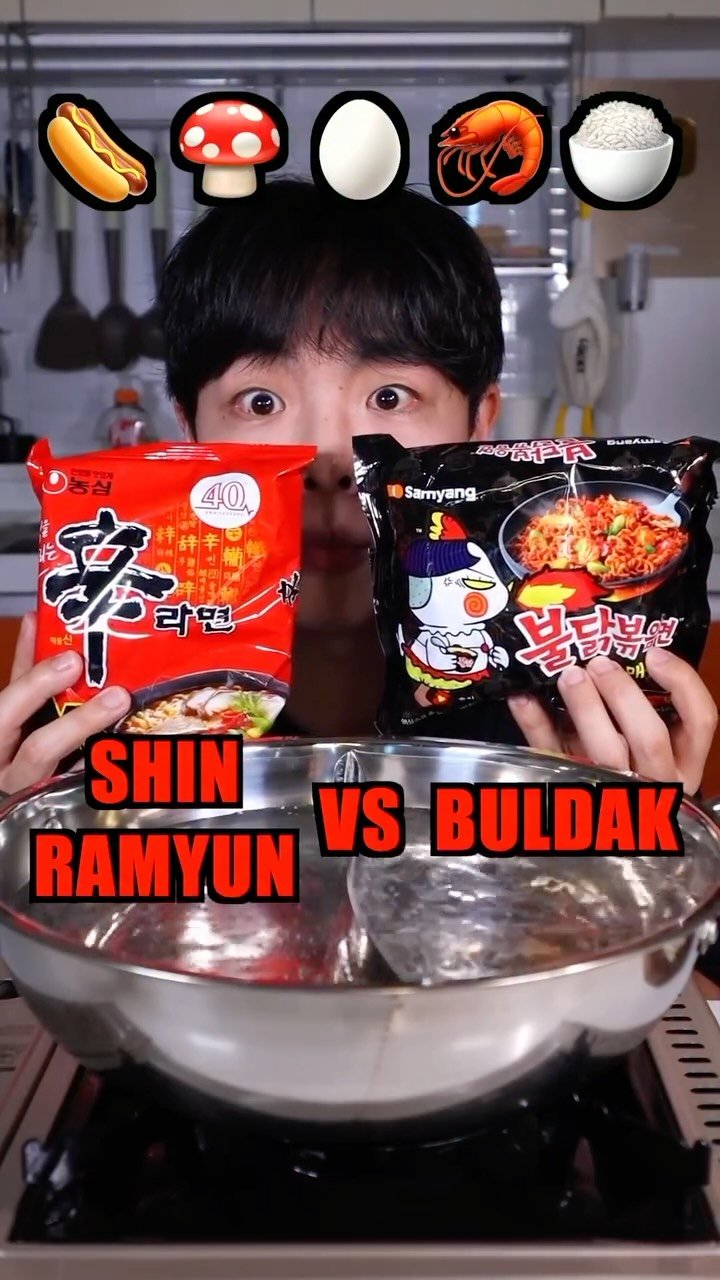 stoneychoi 게시물 이미지: Shin Ramyun Vs Buldak #food #spicyfood #koreanfood