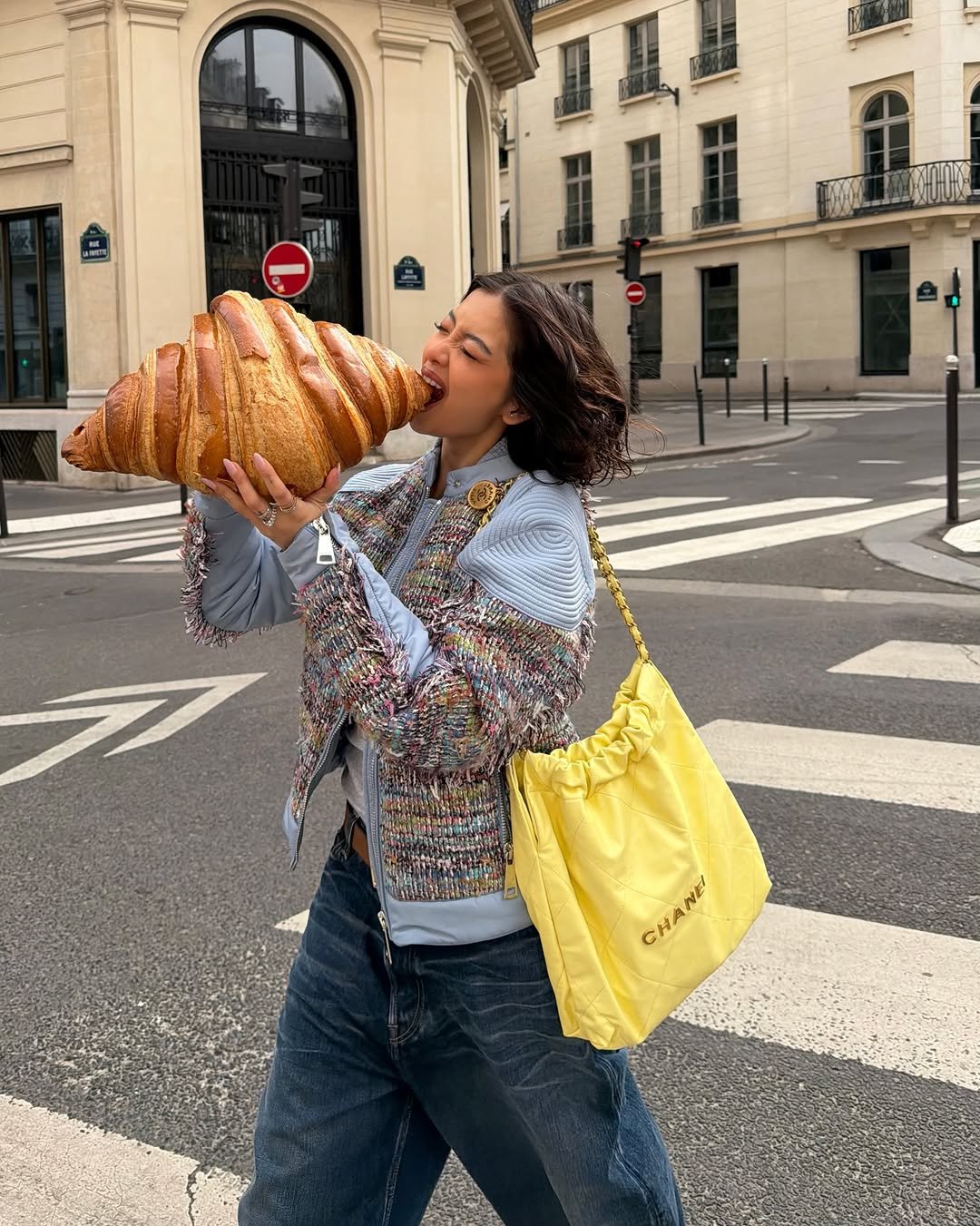 Photo by steph hui on March 16, 2026. May be an image of baguette, croissant, escargot and text.