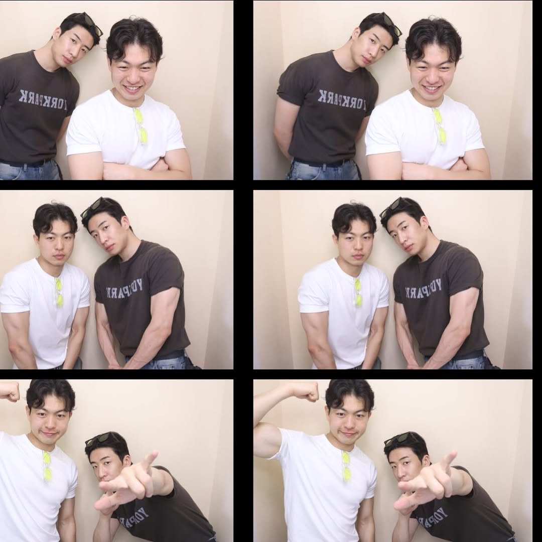 Photo by 유수빈 on February 15, 2026. May be an image of one or more people, hair, biceps and text.