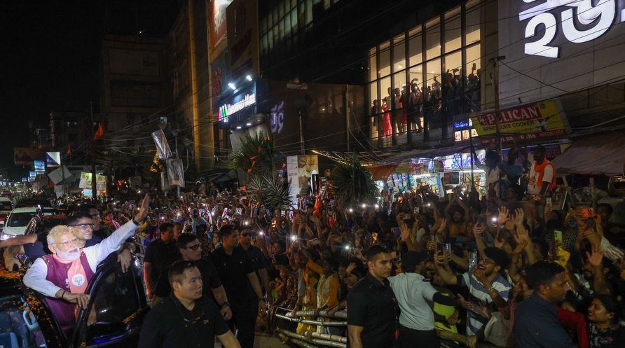 Photo by Dr Sudhanshu Trivedi on April 23, 2026. May be an image of one or more people, crowd, night and text.