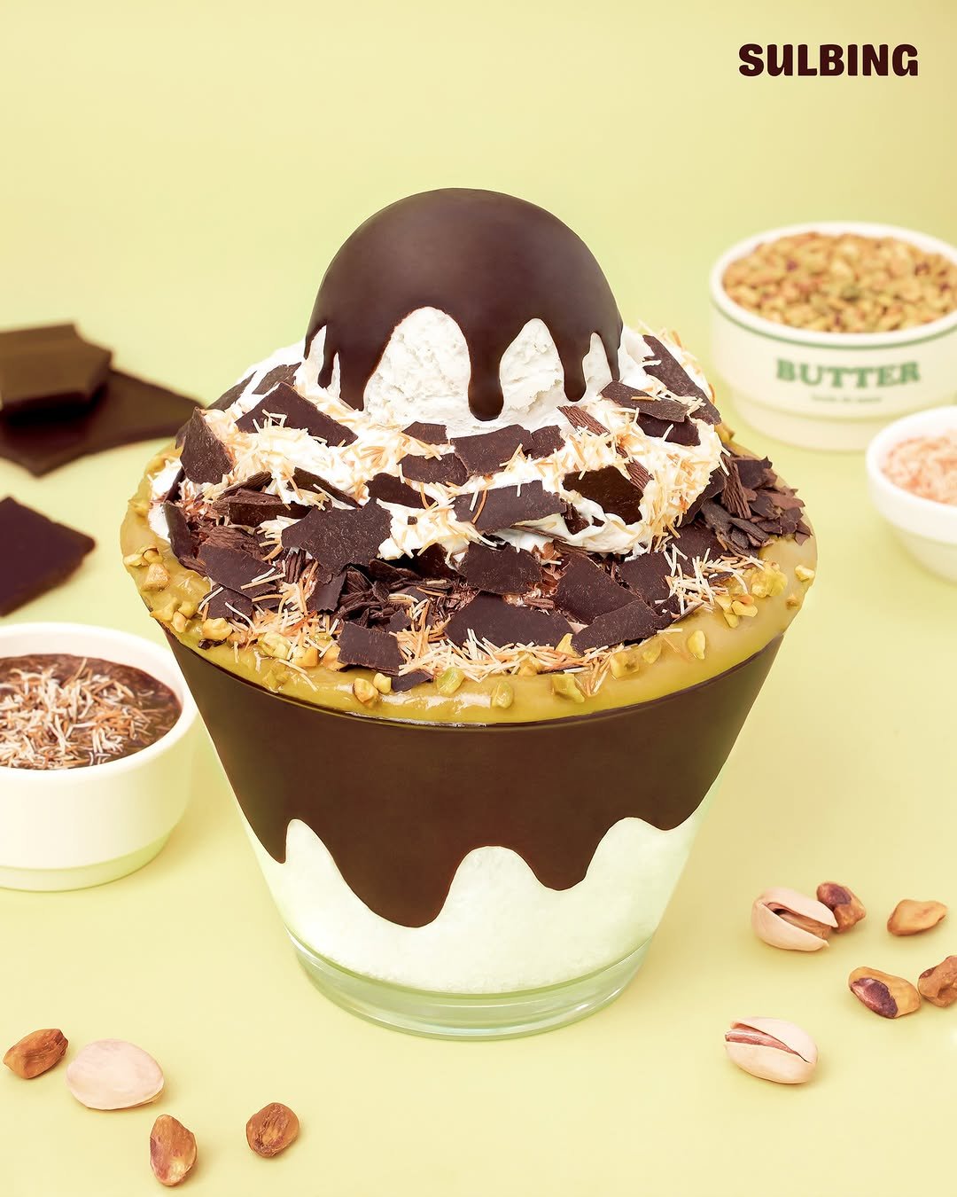 Photo by 설빙 on December 02, 2025. May be an image of gelato, wafer and text that says 'SULBING BUTTER'.