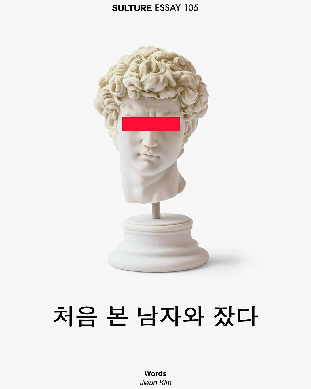 Photo by <SULTURE> 슐튀르미디어 on July 25, 2025. May be an image of poster and text that says 'SULTURE ESSAY SULTUREESSAY105 105 처음 본 남자와 잤다 Words Jieun M Kim'.