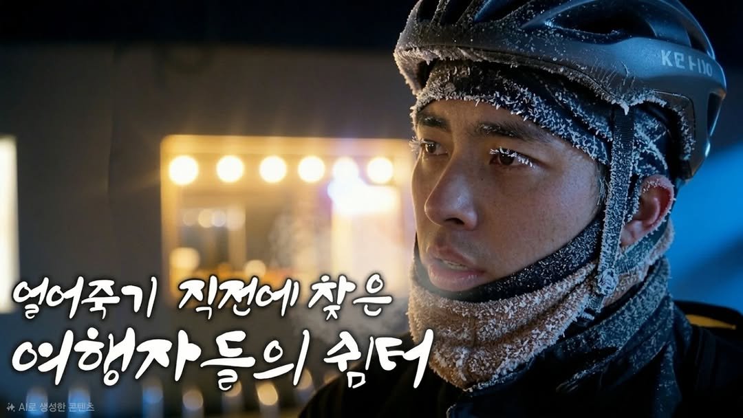 Photo by SungHoon & again Roiii on March 13, 2026. May be an image of ‎helmet and ‎text that says '‎KEHIO KEH110 لسعیا ลง 얼어죽기 직전에 찾은 여행자들의 들이쉽다 쉼터‎'‎‎.