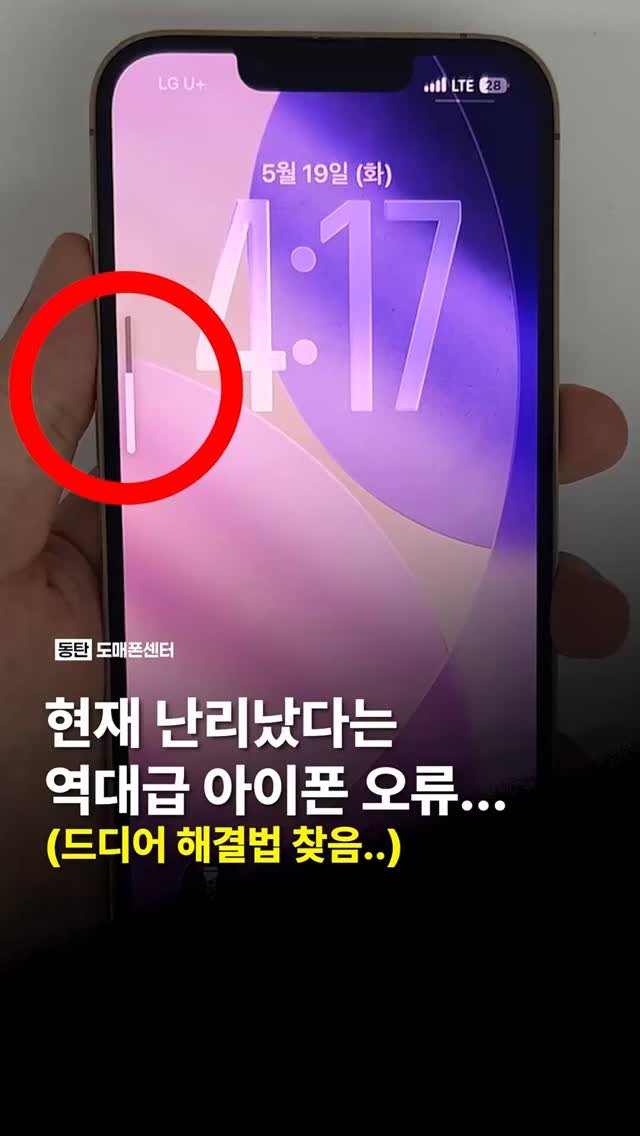 sungji_dongtan 게시물 이미지: 현재 난리났다는 역대급 아이폰 오류...ㄷㄷ

아이폰 요즘 업데이트 후
음량버튼...