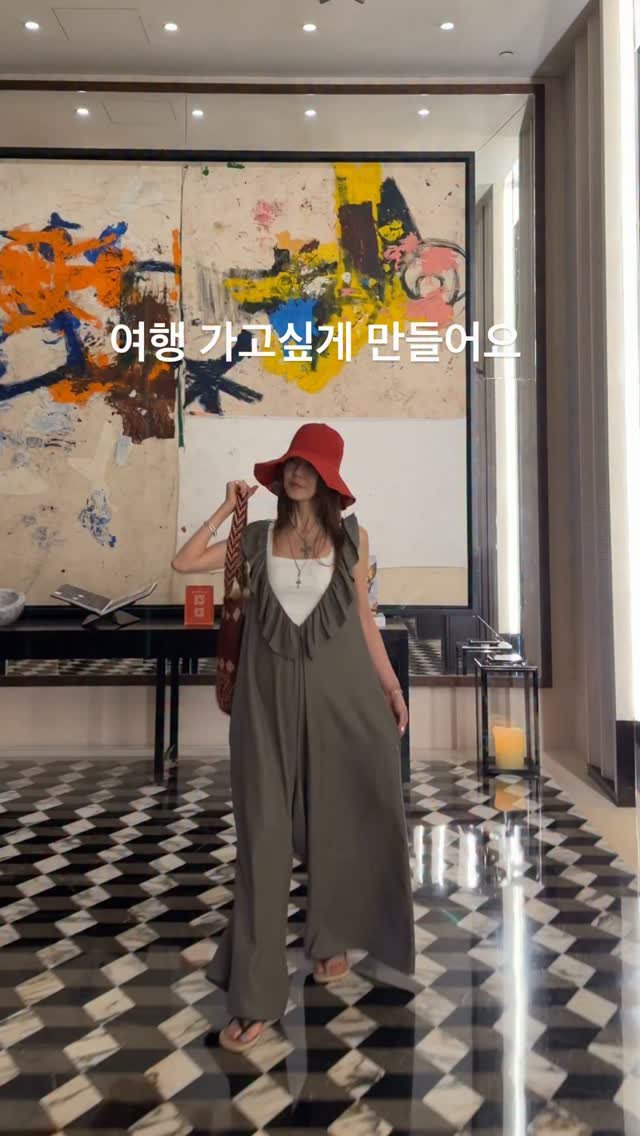 sunny_boutique_sunny 게시물 이미지: 베이비님들 다들 점슈를 궁금해 하셔서😉❤️

여행을 부르는 점프수트...