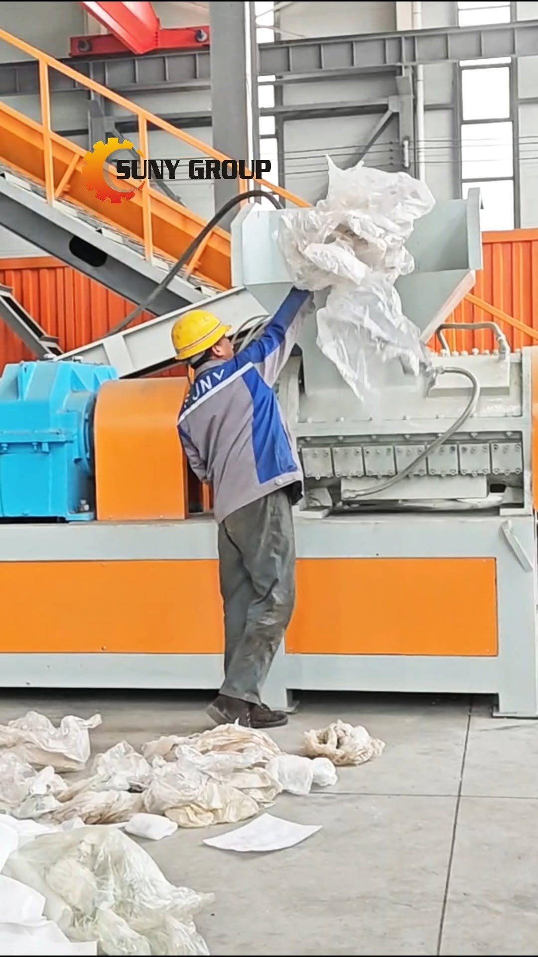 sunyrecyclemachinery 게시물 이미지: Plastic Film Shredding Solved! No Jamming, No...