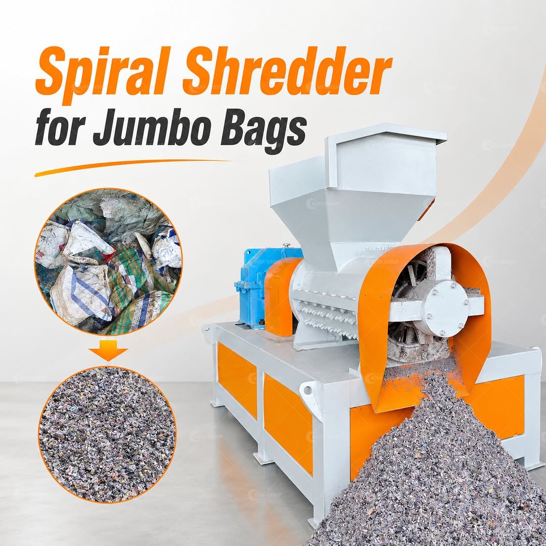 sunyrecyclemachinery 게시물 이미지: Our Spiral Shredder easily handles woven bags,...