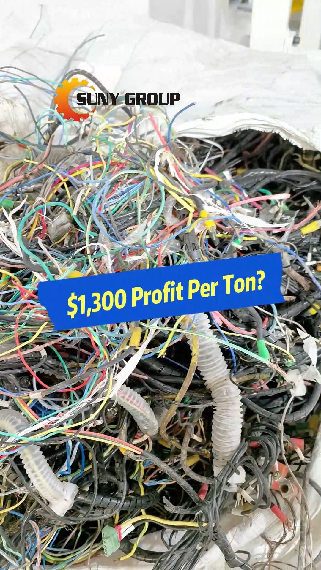 sunyrecyclemachinery 게시물 이미지: Turn Scrap Cable Into $1,300 Profit Per Ton...