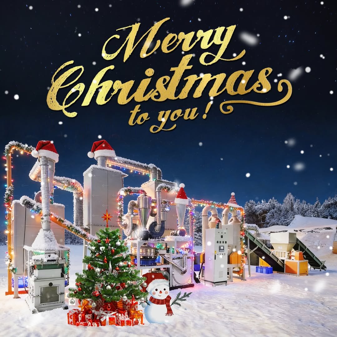 Photo by Suny Recycle Machinery on December 25, 2025. May be an image of christmas tree, snowman and text that says 'Merry Christmas to yoυ!'.