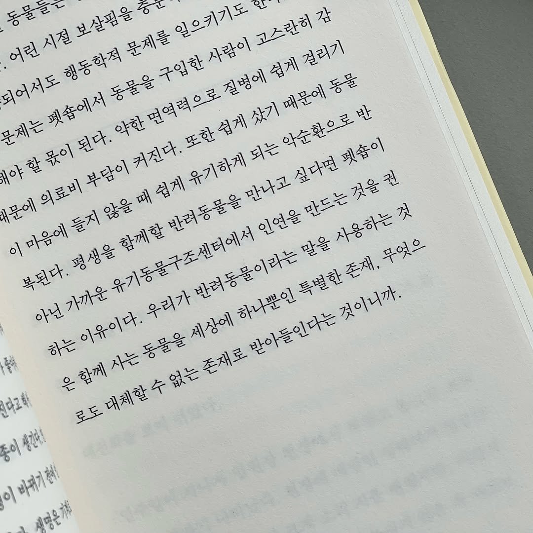 Photo by 도서출판 수오서재 on August 07, 2025. May be an image of diary, book and text that says '동물들러 어린시절보살펌을총 문제를 일으키기도인 고스란히감 m 인연을만드는것을권 되어서도 펫숍에서 동물을 문제는 무엇으 아닌 가까운 것이니까. 하는 이유이다. 우리가 반려동물이라는 원다고회) 송이생다! 이 색명은가 바셔기준비!'.