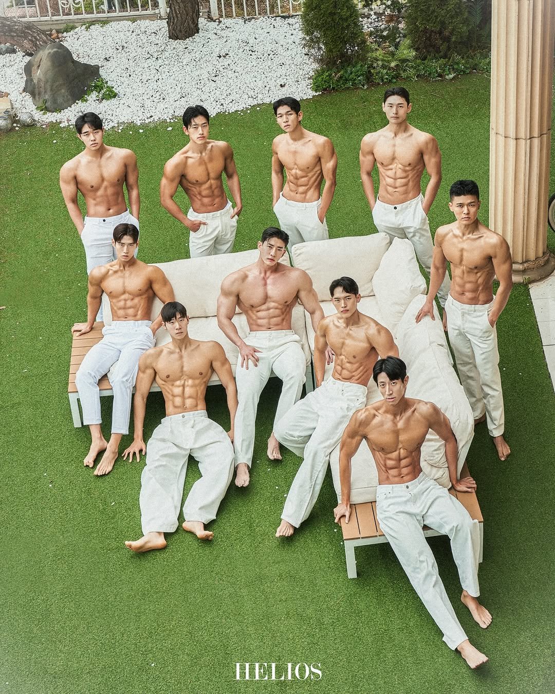 Photo shared by 정대진 on April 24, 2026 tagging @adorableyou_official, @team__superbody, @studio_helios, and @superbodygym_ap. May be an image of one or more people, biceps, magazine, poster and text that says 'HELIOS IOS HEI'.