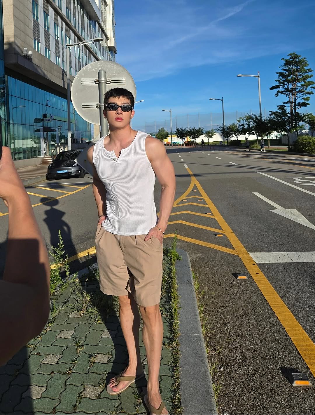 Photo by Isaac on August 16, 2025. May be an image of 2 people, parking meter, street and road.