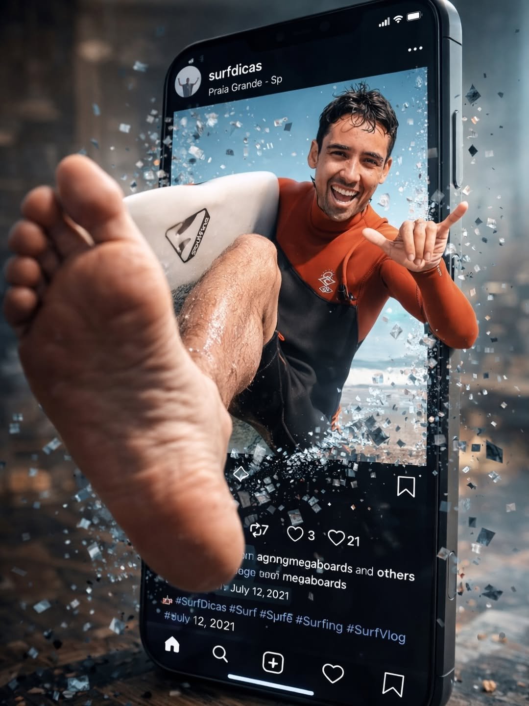 Photo by Derek Cruz - Surf Dicas in Balneário Flórida -Praia Grande -SP. May be an image of ‎phone, screen, tablet, wetsuit and ‎text that says '‎3 surfdicas Sp PraiaGrande-S Praia PraiaGrande Grande scuiSEvE SEMCKUP مائة យ 3 12 21 iT agnngmegaboards ออด์ 2021 megaboards and others oge July ogetooimegaboards 12, I #SurfD #SurfDicas icas #July12,2021 #S #July 2, 2021 #Spife #Surfing #SurfVlog‎'‎‎.