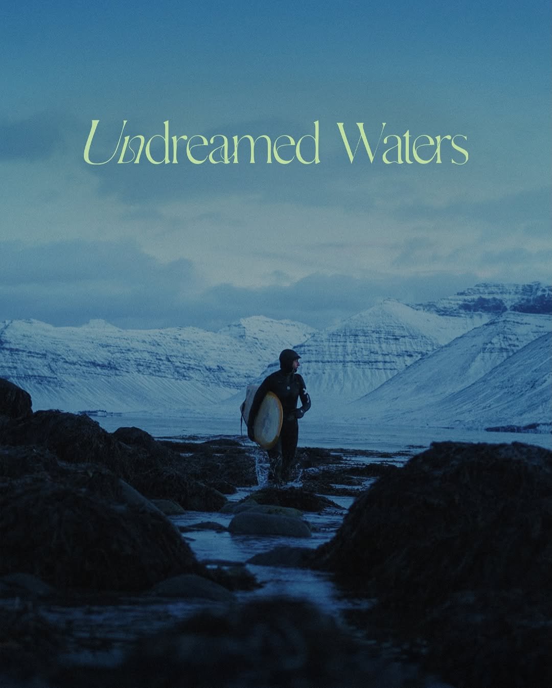 Photo shared by SURFER TV on December 24, 2025 tagging @lucia_martino, and @fuel.tv. May be an image of poster, water, arctic and text that says 'Undreamed W Waters'.