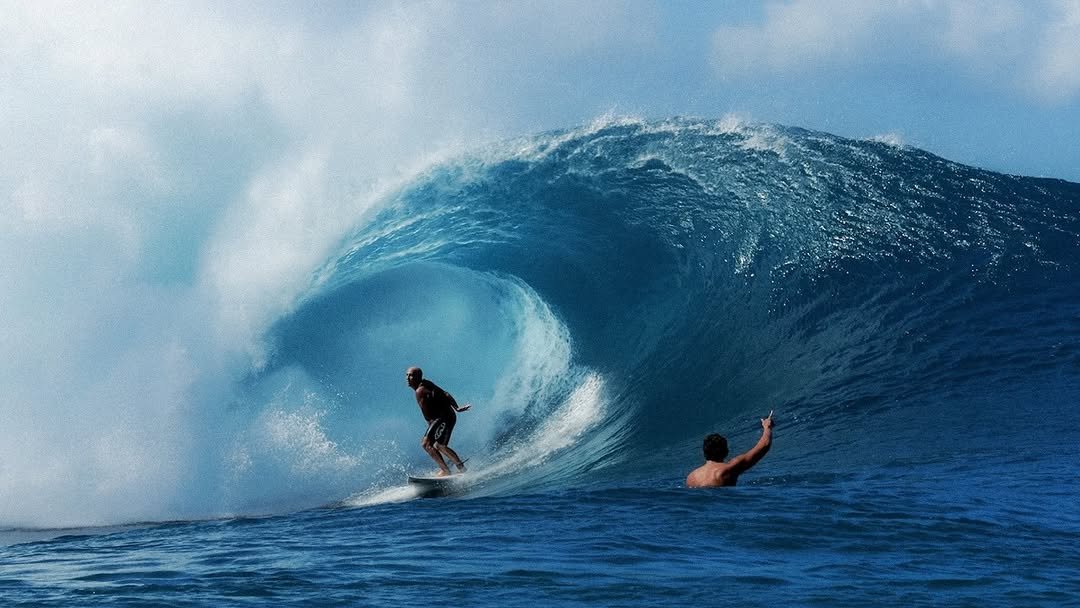 Photo shared by SURFER TV on April 19, 2026 tagging @peterkingphoto, @fuel.tv, and @anewearthproject. May be an image of surfboard, wetsuit, ocean, water and text.