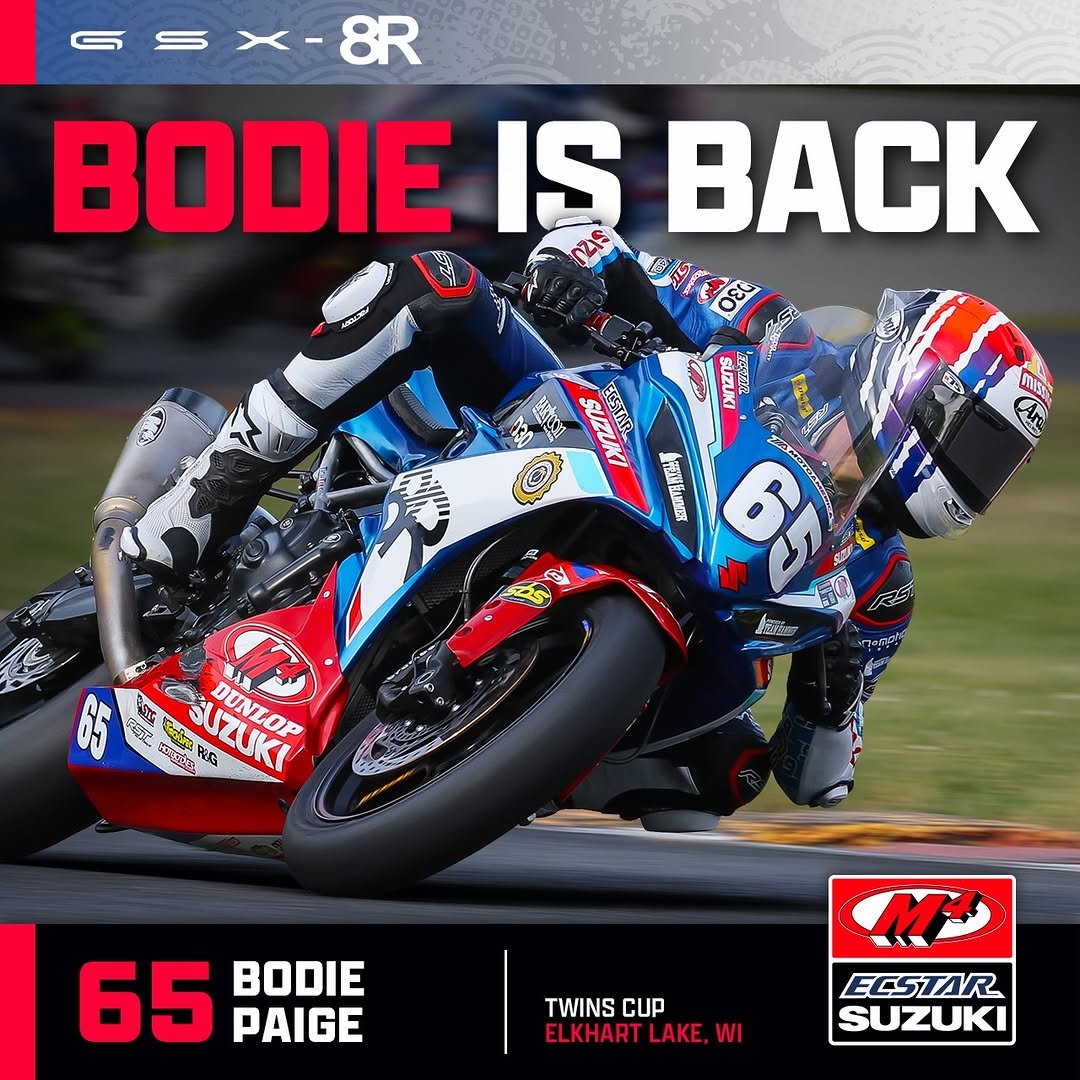 suzukicycles 게시물 이미지: BODIE IS BACK! 

Paige scores his first first...