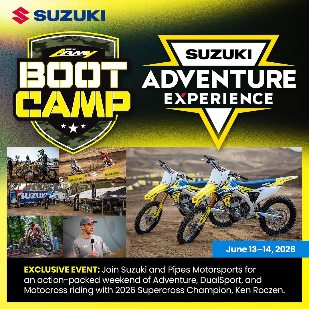suzukicycles 게시물 이미지: Join Suzuki and Pipes Motorsports Group June...