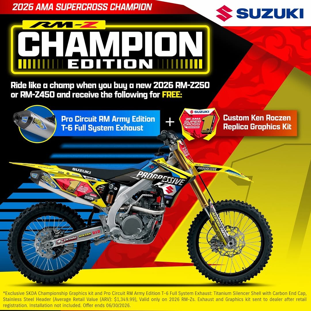 suzukicycles 게시물 이미지: Celebrate Ken Roczen’s 2026 Monster Energy AMA...