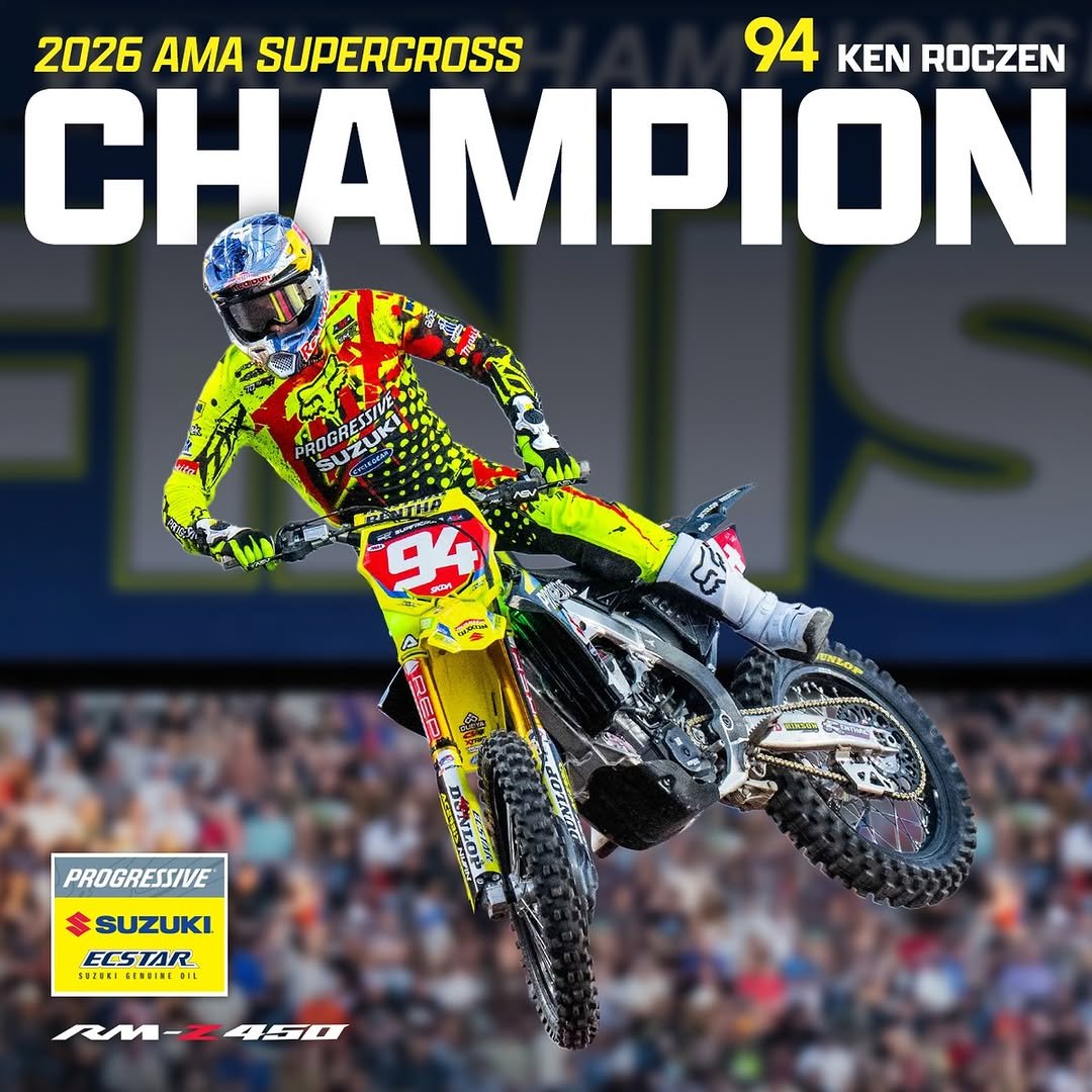 suzukicycles 게시물 이미지: 2026 AMA SUPERCROSS CHAMPION

In one of the...