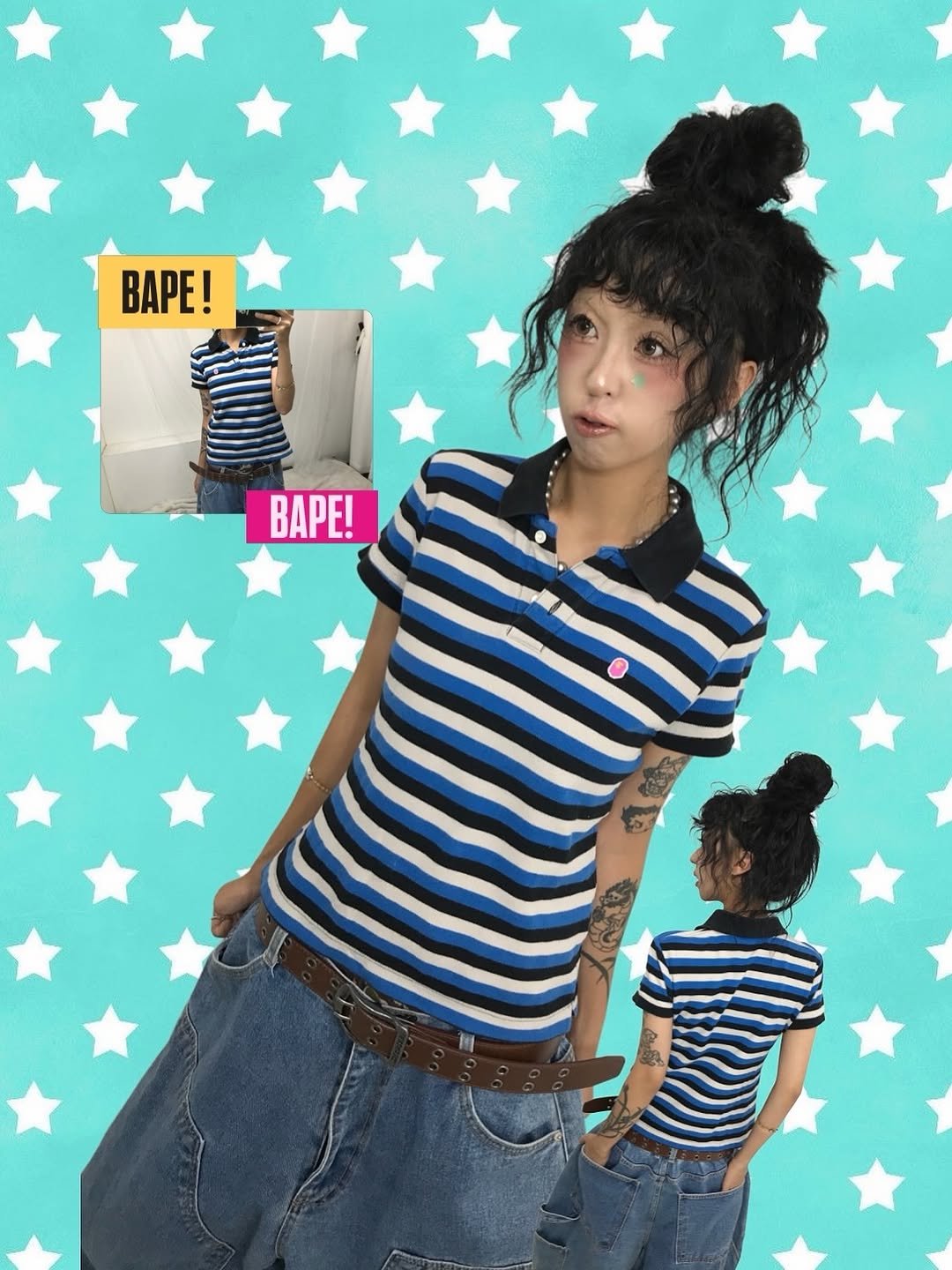swingingseoul_daegu_ 게시물 이미지: Today Product 6

< BAPE Stripe Saru Pk T-shirt...