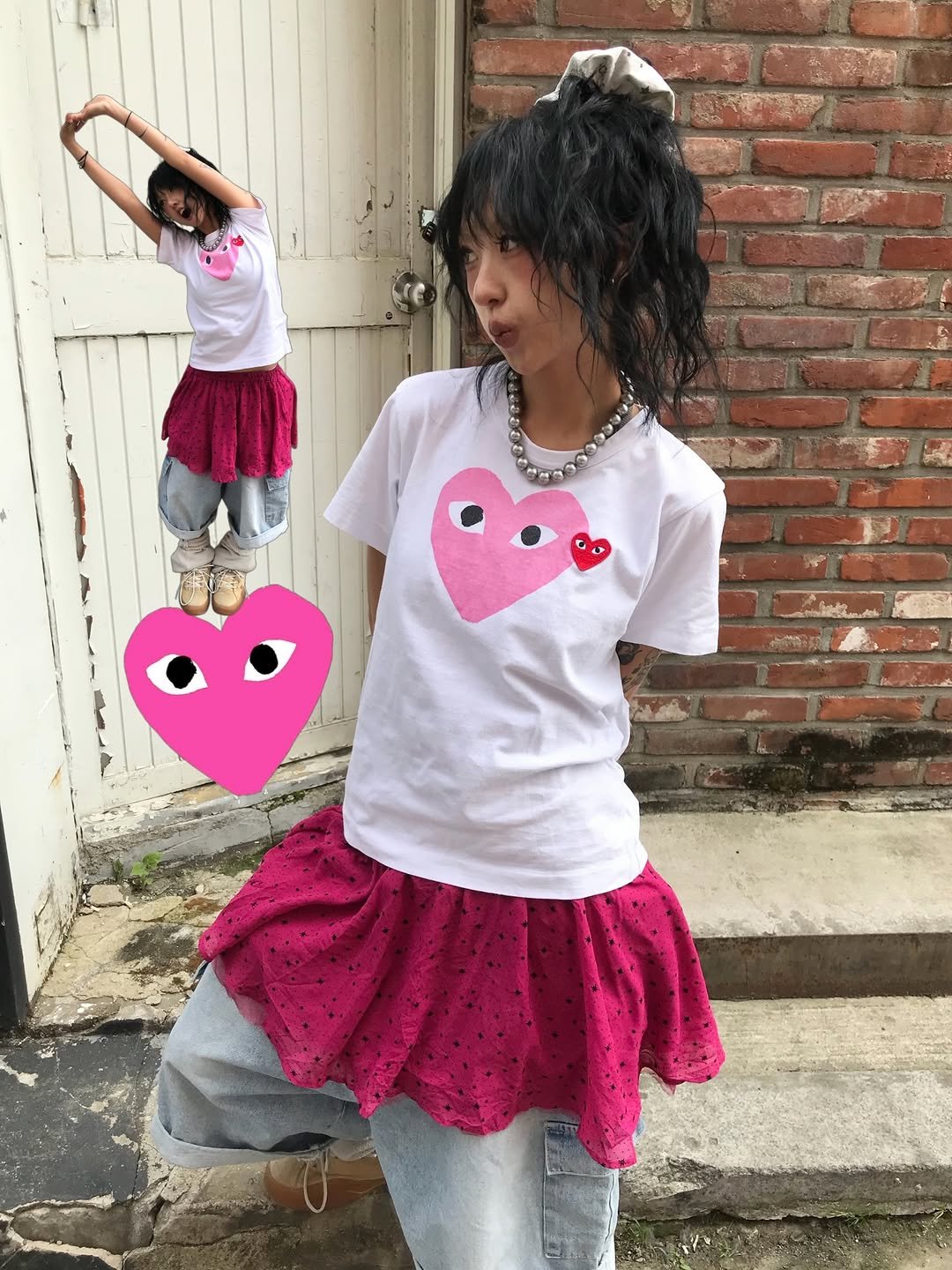 Photo by 스윙잉서울 대구 on April 28, 2026. May be an image of heart, miniskirt and text.