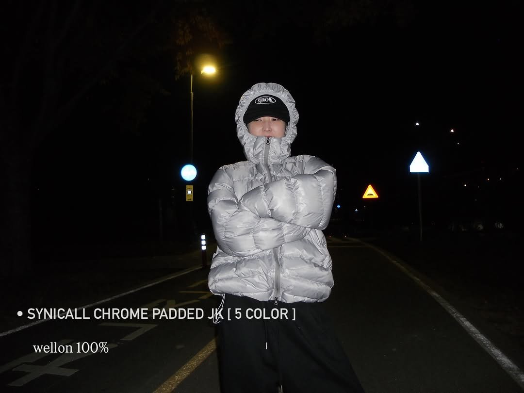 Photo by 𝗦𝗬𝗡𝗜𝗖𝗔𝗟𝗟 | 시니컬 on November 07, 2025. May be an image of goosedown coat, duffle coat, face mask, turtleneck, parka, street and text.