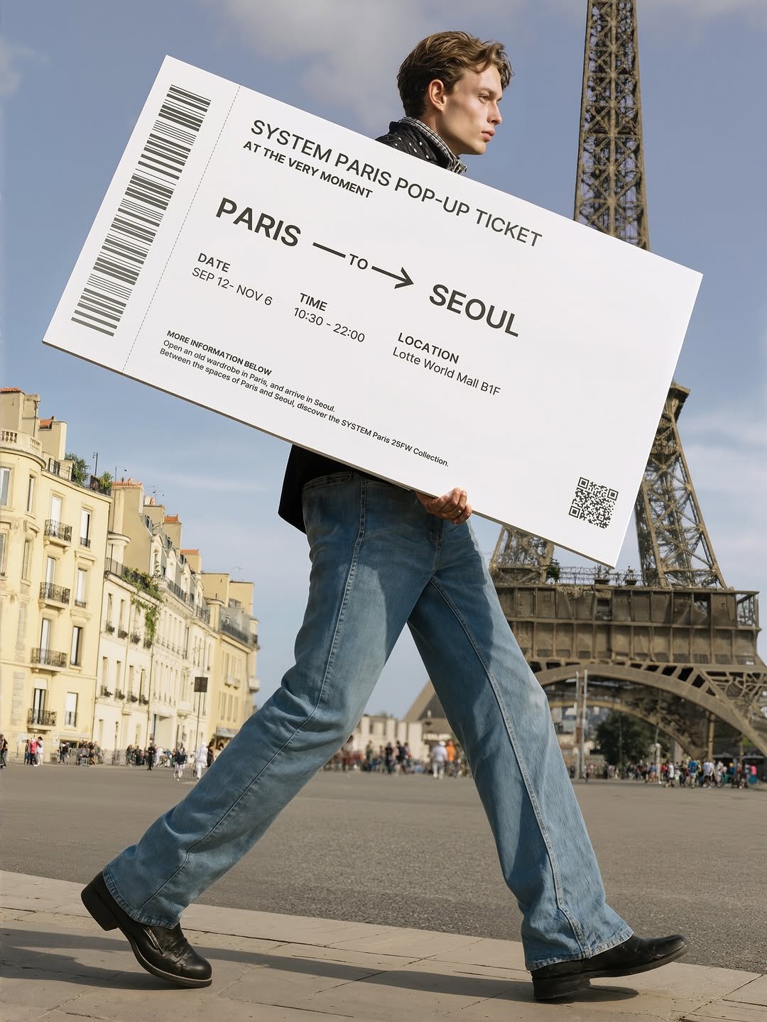 Photo by SYSTEM, SYSTEM HOMME on September 05, 2025. May be an image of 2 people, poster, magazine and text.