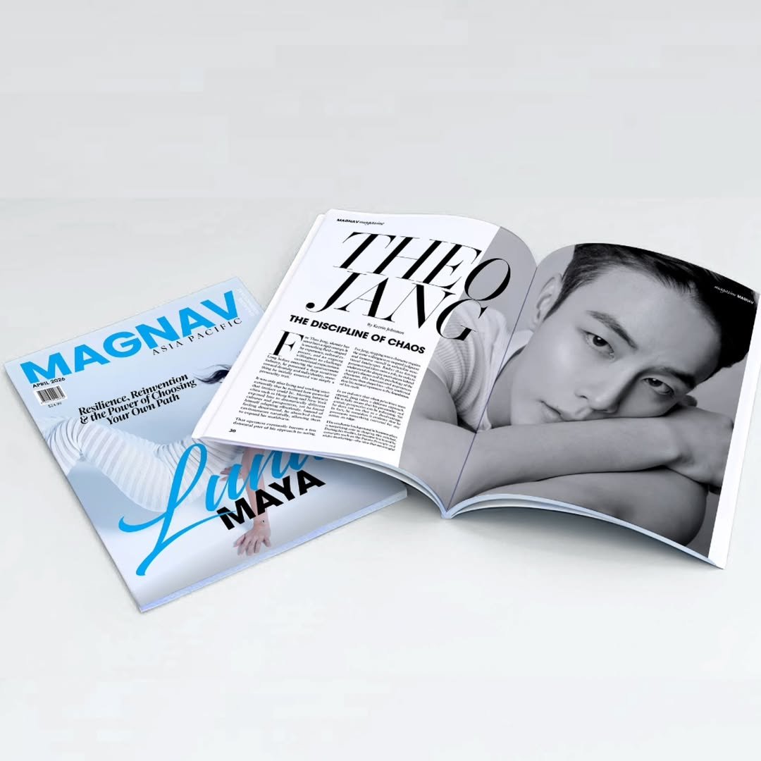 Photo shared by MAGNAV Asia Pacific on April 03, 2026 tagging @indiira_9, @tachyonproject, and @ami_pandeyy. May be a graphic of magazine, poster, book, calendar, newspaper and text.