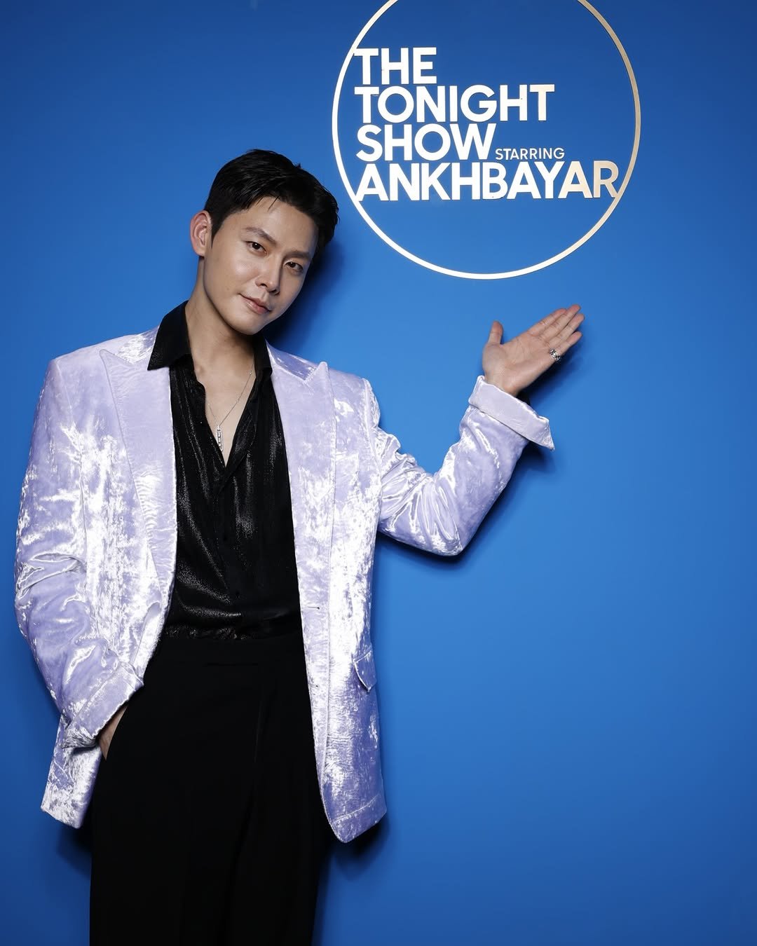 Photo shared by CENTRAL TV on December 14, 2025 tagging @tachyonproject. May be an image of one or more people, poster, blazer, magazine, costume and night.