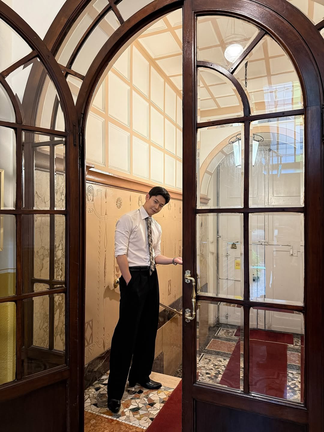 Photo by Theo Jang on October 16, 2025. May be an image of armoire, indoors, door and text.