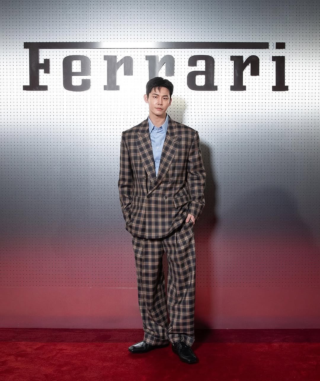 Photo shared by Theo Jang on March 01, 2025 tagging @milanfashionweek, @ferrari, and @ferraristyle.