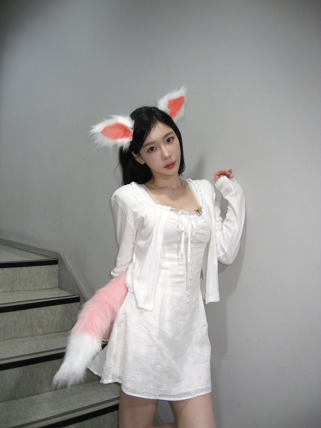 Photo by TaeYeon on October 11, 2025. May be an image of fox, bath robe, costume and text.
