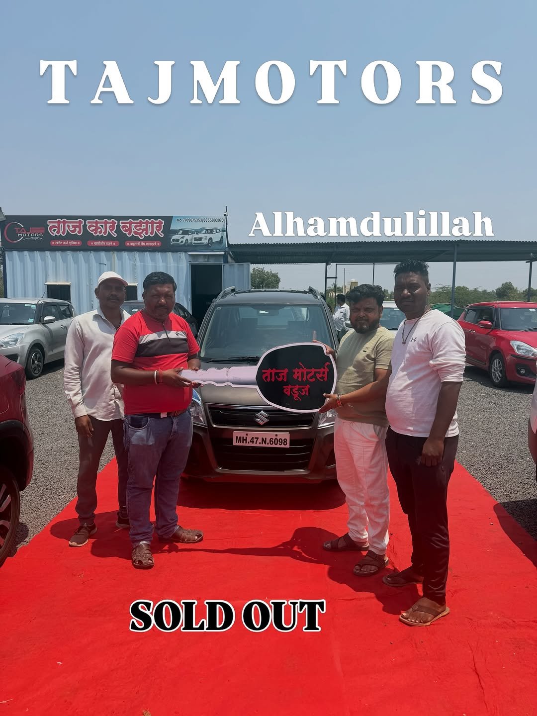 Photo by [ TAJ_MOTORS_ VADUJ ] on April 22, 2026. May be an image of standing, jeep, sedan and text.