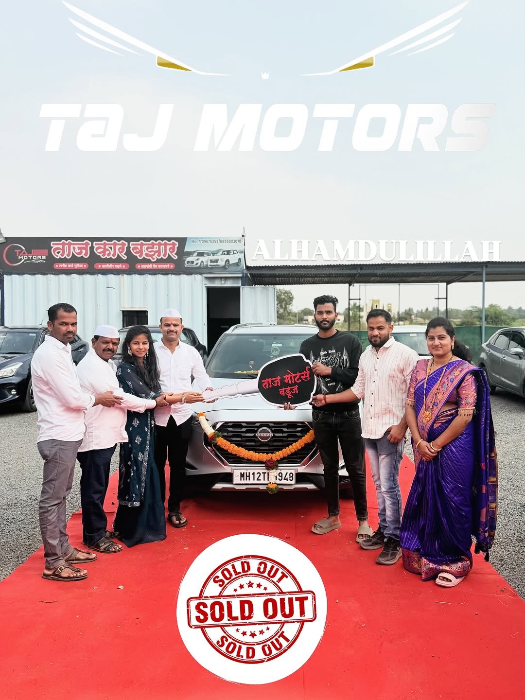 Photo by [ TAJ_MOTORS_ VADUJ ] on February 22, 2026. May be an image of standing, jeep, sedan and text.