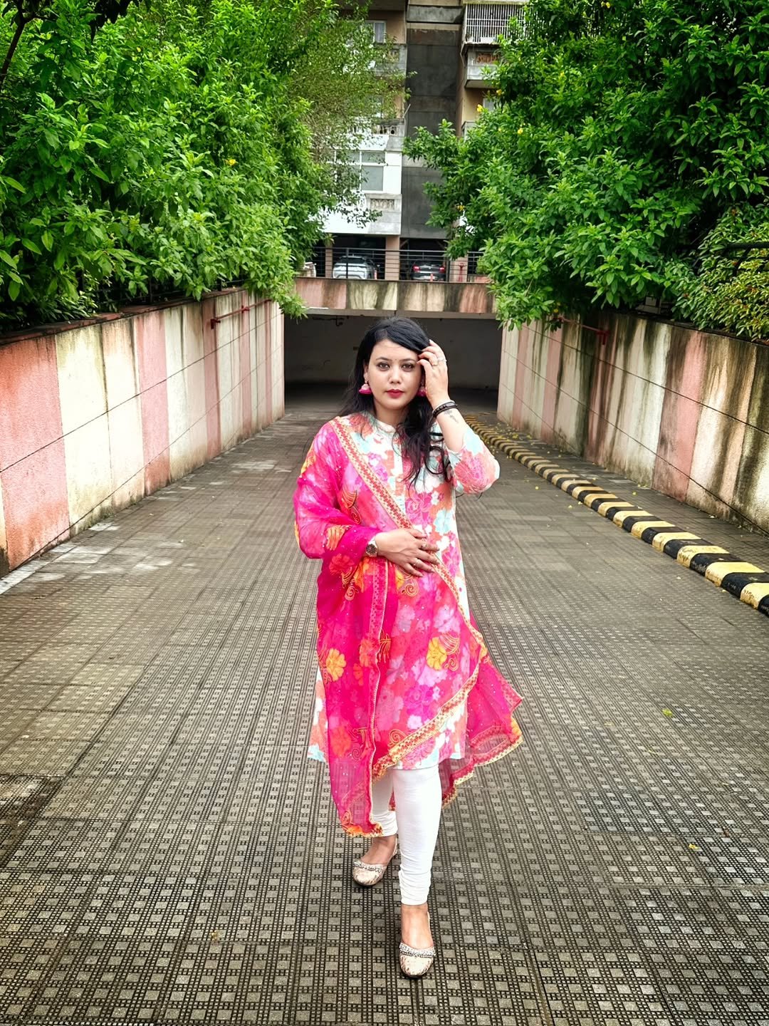 Photo by Tamanna_euphoria13 on January 08, 2026. May be an image of sarong and text.