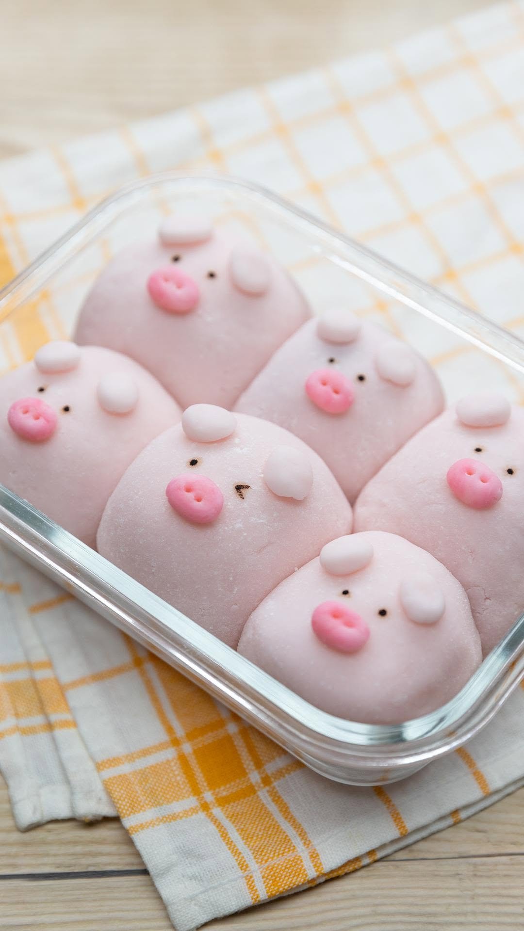 tastyjapan 게시물 이미지: 【本当の豚まん！？】大福みたいなモチモチ生地がぎっしり詰まった子豚みたいなおまんじゅう♪ /...