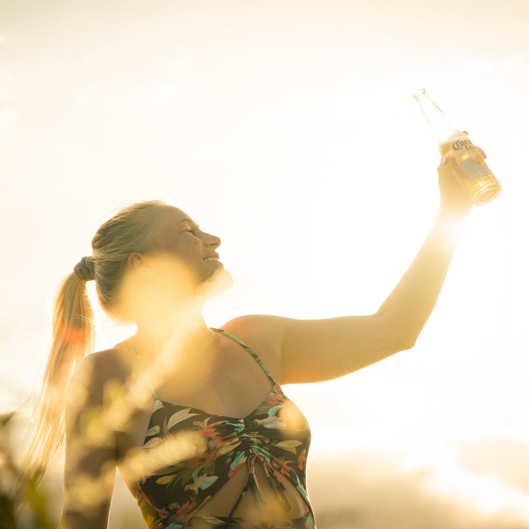 Photo by Tatiana Weston-Webb on April 14, 2026. May be an image of beer, bottle, water bottle, juice, outdoors and text.
