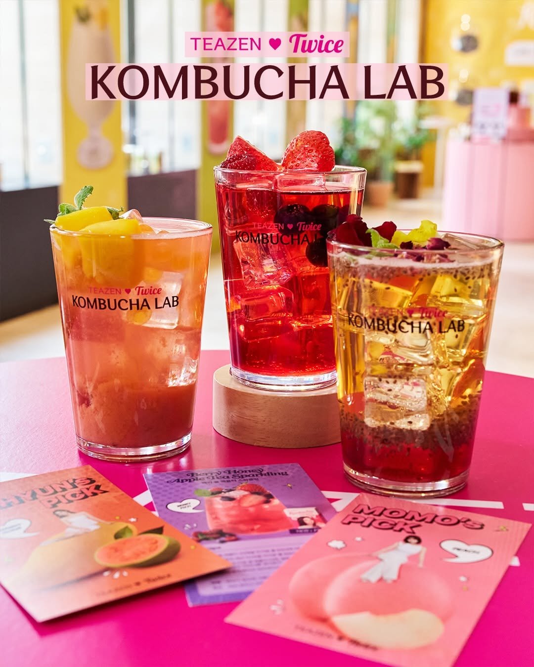teazenofficial 게시물 이미지: ✨TWICE X TEAZEN KOMBUCHA LAB✨

감각을 깨우는 티젠...