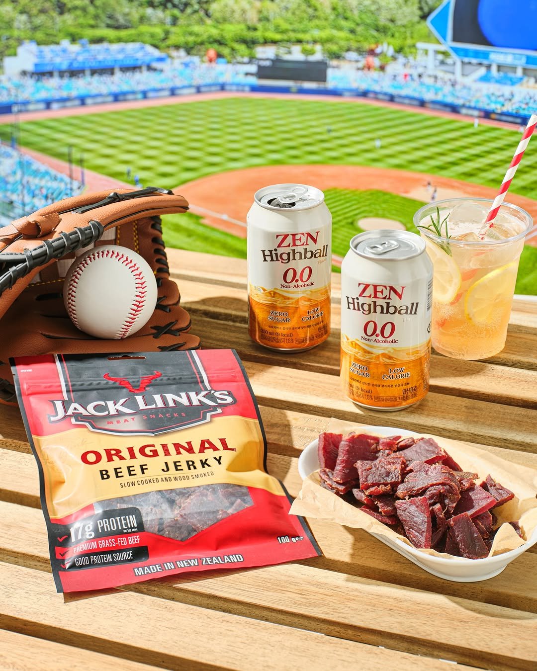 Photo shared by 티젠 공식 인스타그램 on August 28, 2025 tagging @jacklinks_korea. May be an image of baseball and text.