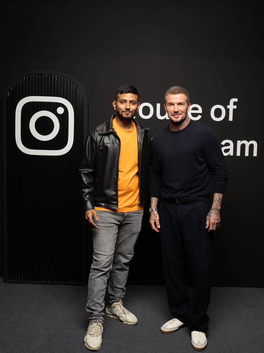 Photo shared by TechBurner on November 29, 2025 tagging @davidbeckham. May be an image of one or more people, people standing, magazine and text that says 'O ou ouse outeof e of am'.