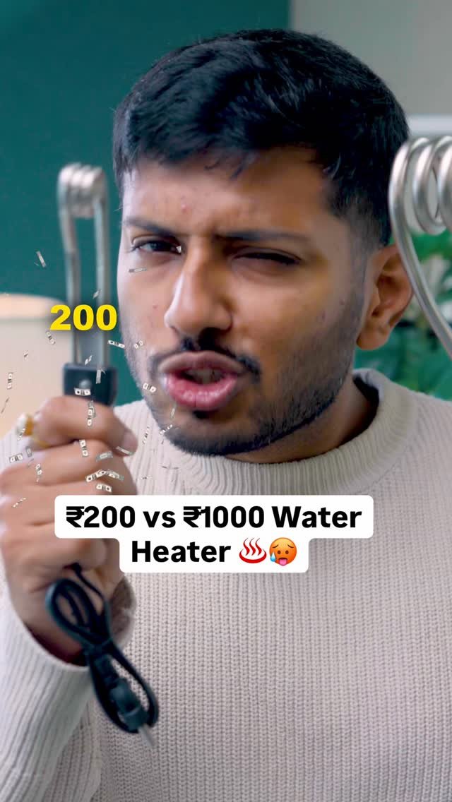 techburner 게시물 이미지: ₹200 vs ₹1000 Water Heater 🥵♨️

#reels #gadgets #winter