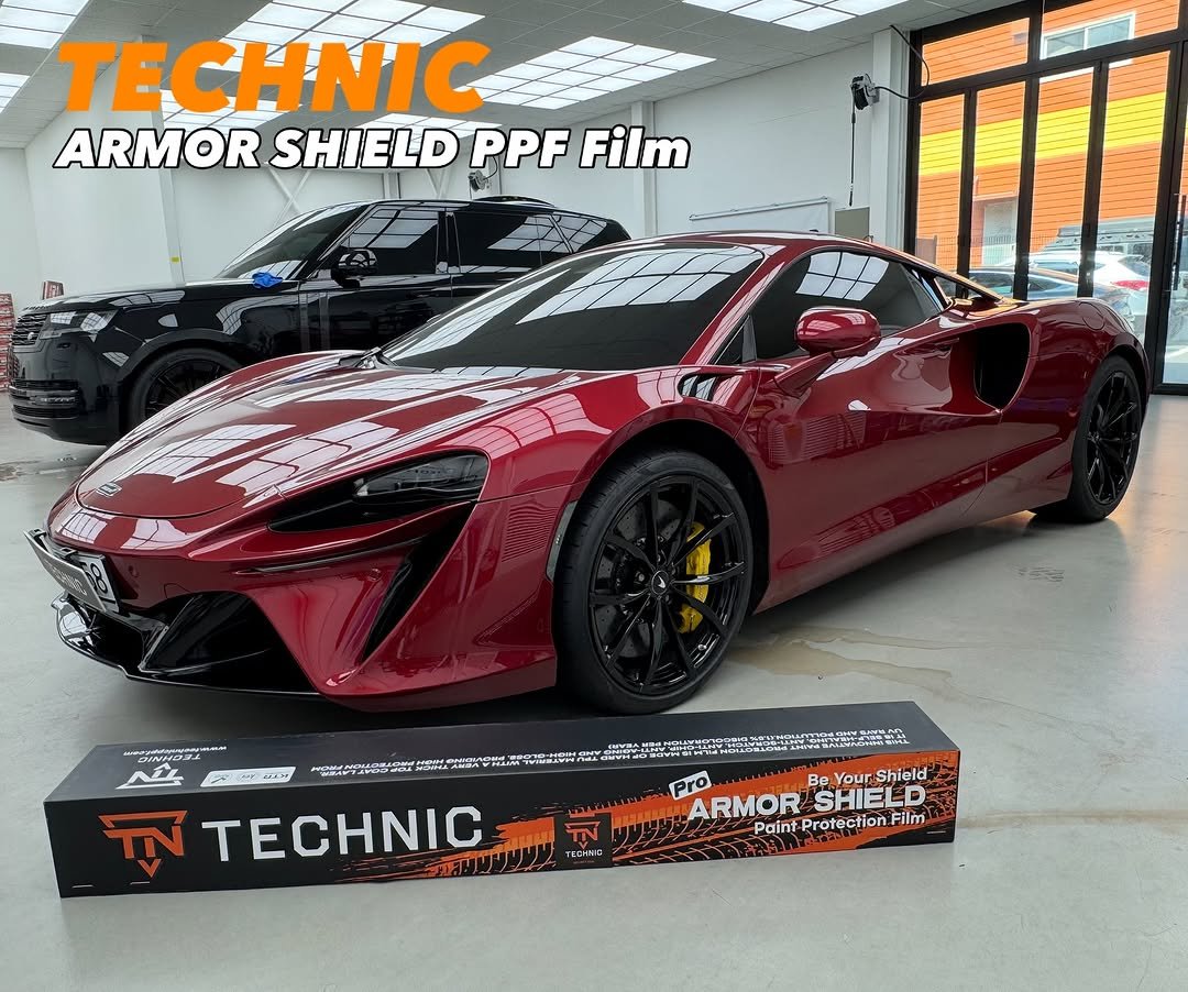Photo by 박창모 [PPF 랩핑 썬팅] 테크닉 TECHNIC on August 05, 2025. May be an image of car, wheel, windshield and text that says 'TECHNIC ARMOR SHIELD PPF Film আ ま 비 TECHNIC ジンョセンンドリ！ TREIMG 키 Pro Be YourShield Your Shield ARMOR RMORSHIELD SHIELD Paint Paint- Protection Film'.
