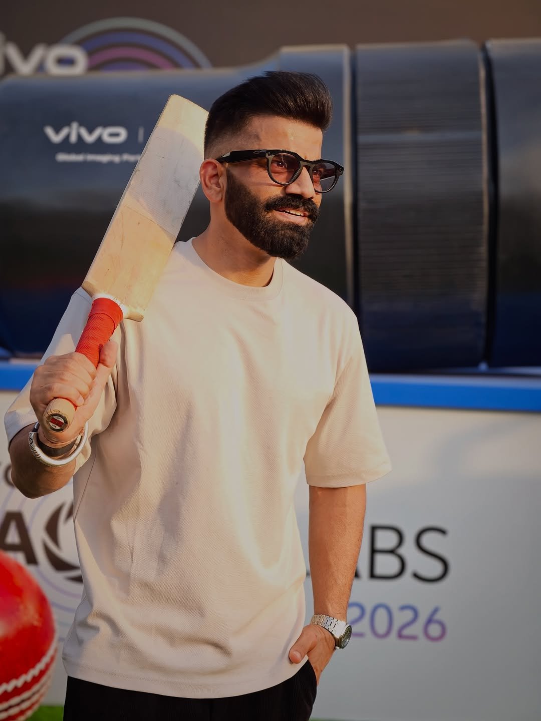 Photo by Gaurav Chaudhary on April 23, 2026. May be an image of one or more people, beard, people batting and text that says 'Vo vivo bp BS 2 2026'.