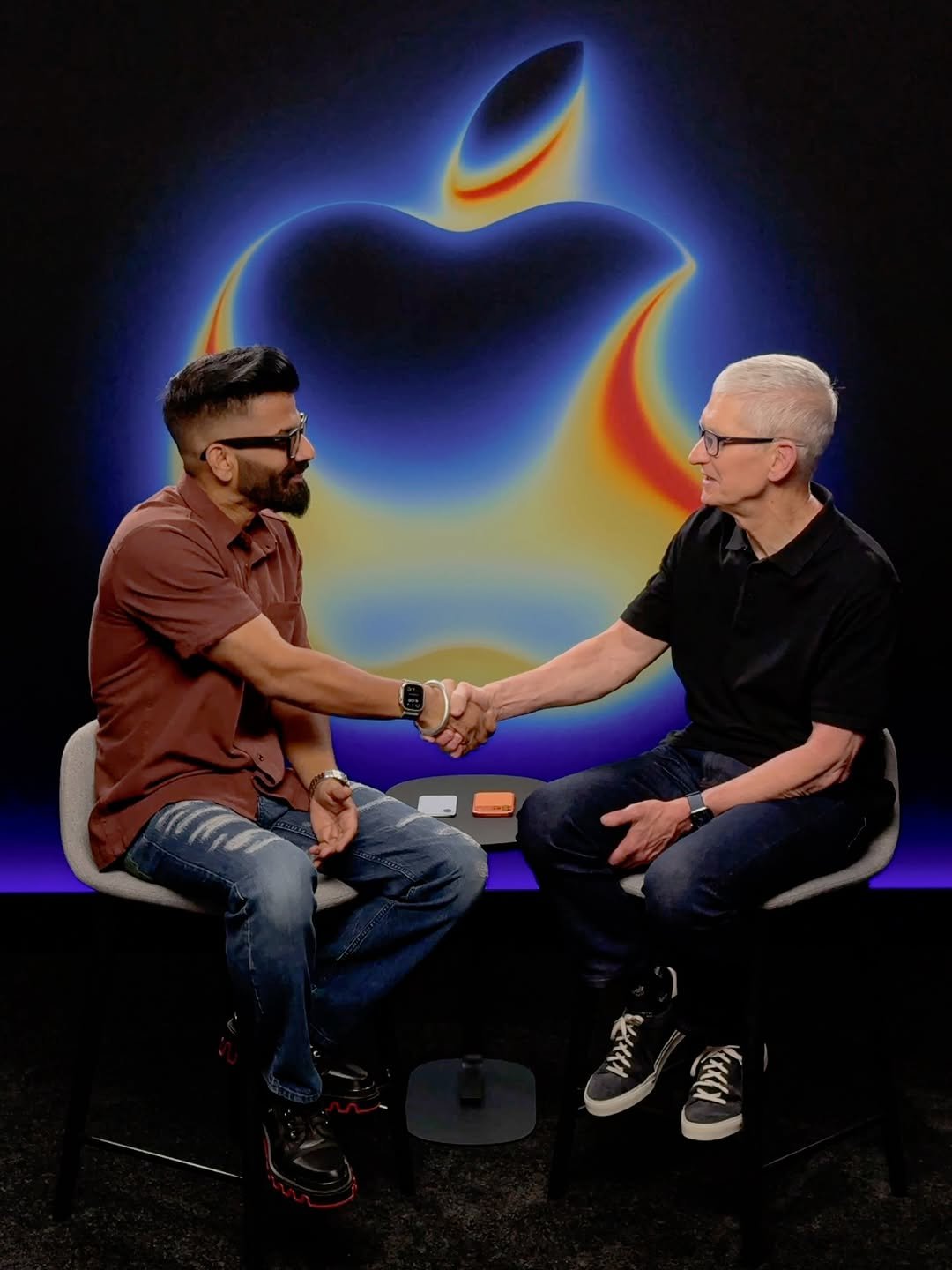 Photo shared by Gaurav Chaudhary on April 21, 2026 tagging @helloapple. May be an image of standing, phone, apple, screen, computer and text.